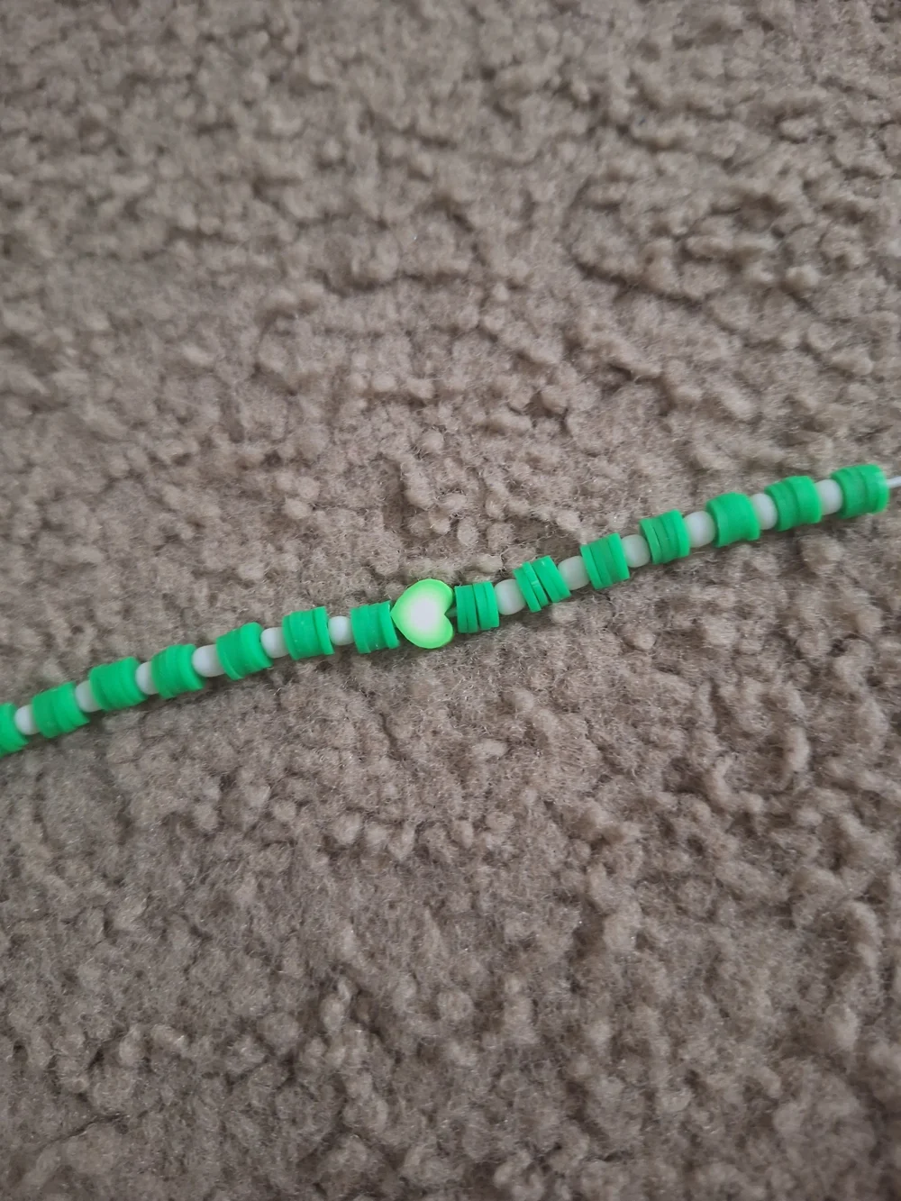 Accessorize Green Heart Bead Bracelet for Kids